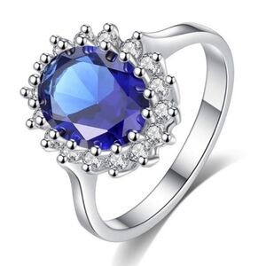 3.2ct Lab Sapphire Women Ring